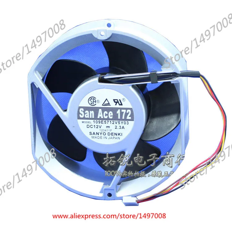 

Sanyo Denki 109E5712V5Y03 DC 12V 2.3A 170x160x50mm Server Cooling Fan