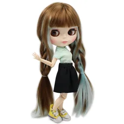 ICY DBS Blyth Doll No.BL0623/6909 Brown mix blue hair white skin Joint body Neo 1/6 anime ob24
