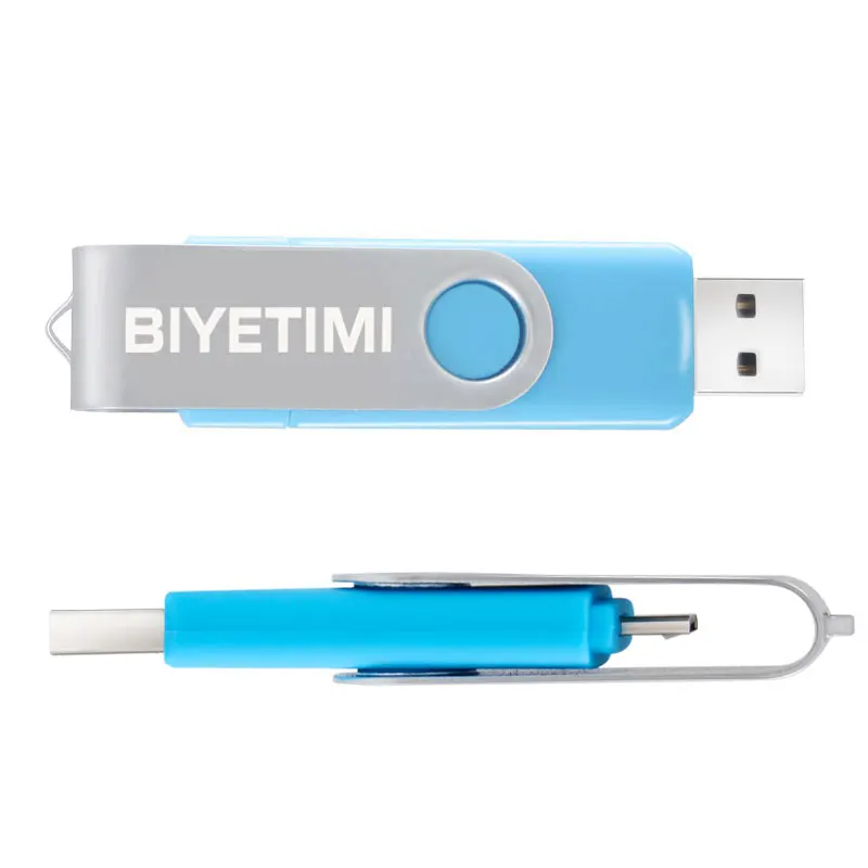 Biyetimi-USB Flash Drive, Pendrive, OTG, Micro Memory Stick, Disco para Telefone e PC, USB 2.0, 4GB, 8GB, 128GB, 64GB, 32GB