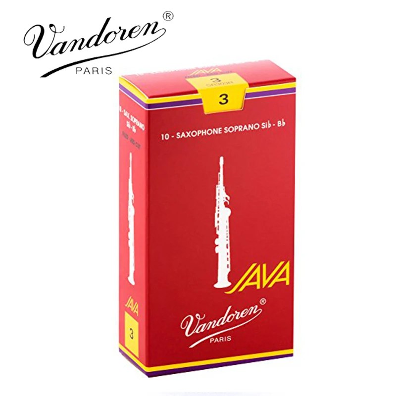 Original France Vandoren JAVA Soprano Sax Red Reeds /Bb Soprano Saxophone Reeds 2.5# 3.0# Box of 10 [With Gift]