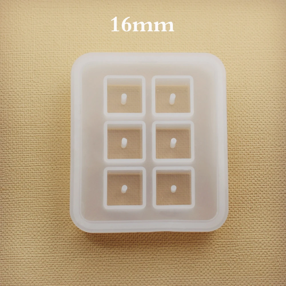 SNASAN Silicone Mold For jewelry Making 12mm 16mm Cube Ball Beads With Hole 6 Compartment Epoxy Resin Silicone Mould Handmade