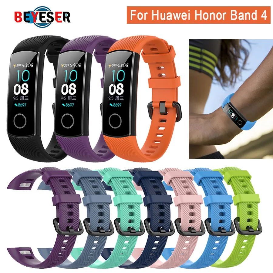 

New Silicone Strap For Huawei Honor band 5 Standard Smartwatch Wristband Straps For Honor Band 4 Sport Bracelet Accessories Belt