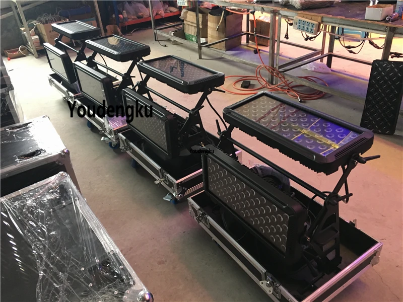 4 pieces with flightcase High brightnees professional outdoor wash light IP65 Dmx 512 120x10w RGBW 4 in 1 City Color Wall Washer