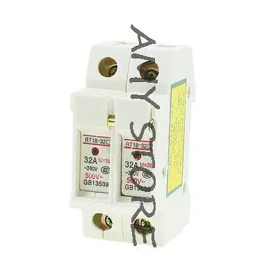 RT18-32 AC380V 32A DIN Rail Mount 38 มม.x 10 มม.2 P 2 เสาฟิวส์