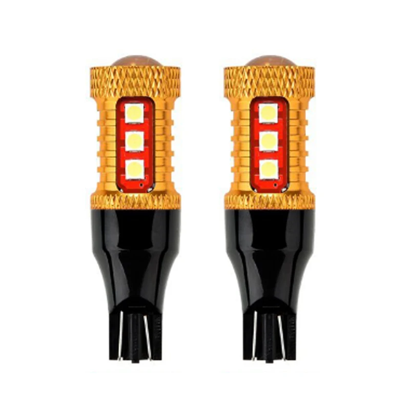 

50pcs T15 W16W 921 912 High Lighting Car LED Reverse Light Auto Backup Lamp Bulbs 15SMD 3030 White Red Yellow DC12V