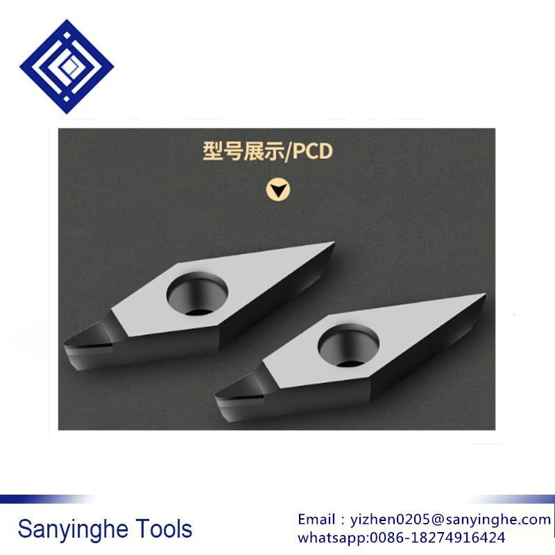 2pcs/lots PCD/CBN Diamond Inserts cnc carbide turning inserts cnc blade lathe tool VCMT1103/1604