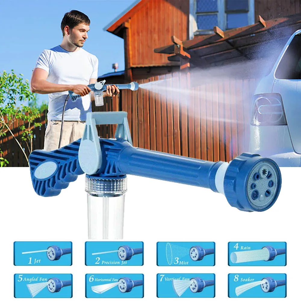 Car Auto Washer Foam Lance 8 in 1 Multi-functional Adjustable Gun Garden Sprayer Cleaning Washing Hand Tools Jet Water Cannon