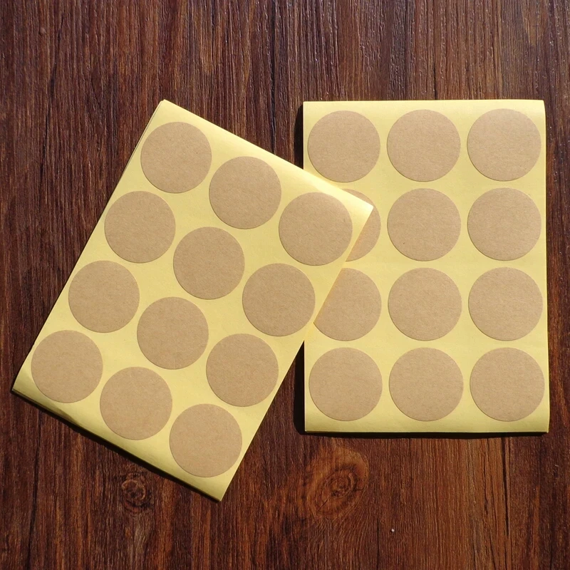 100pcs plain Kraft Paper Label Sticker DIY Gift Sticker Seal Sticlabel sticker Handmade Cake Packaging Sealing Label