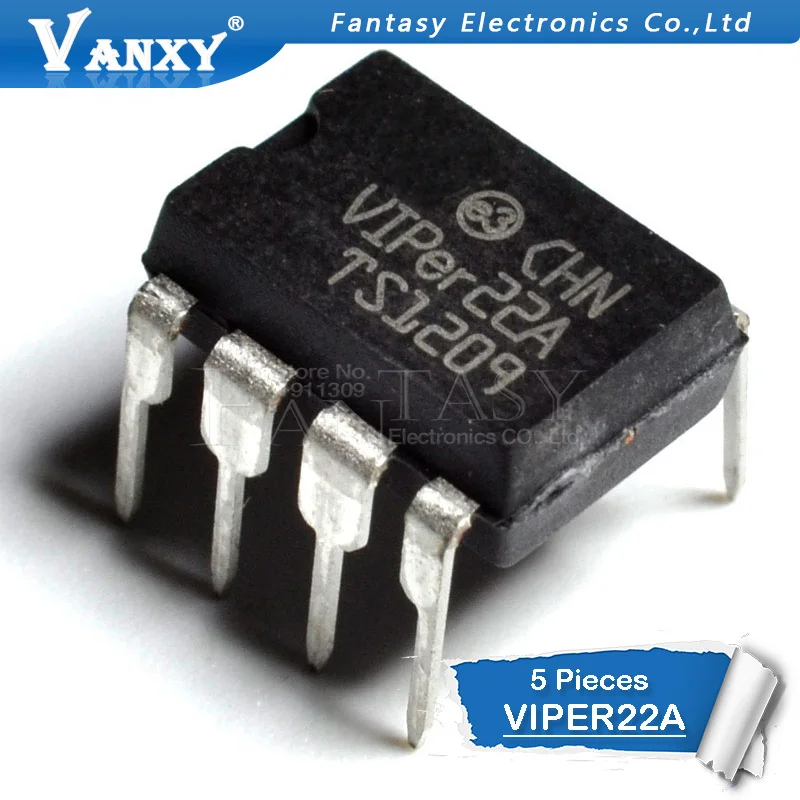 5PCS VIPer22A DIP8 VIPer22 DIP 22A DIP-8 신규 및 기존 IC