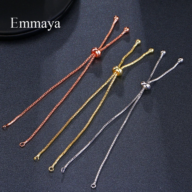 EMMAYA Accessoris Adjustable Bracelet for Women Jewelry Findings Slider Brilliant 3 Colors Jewelry Pulseira Feminia