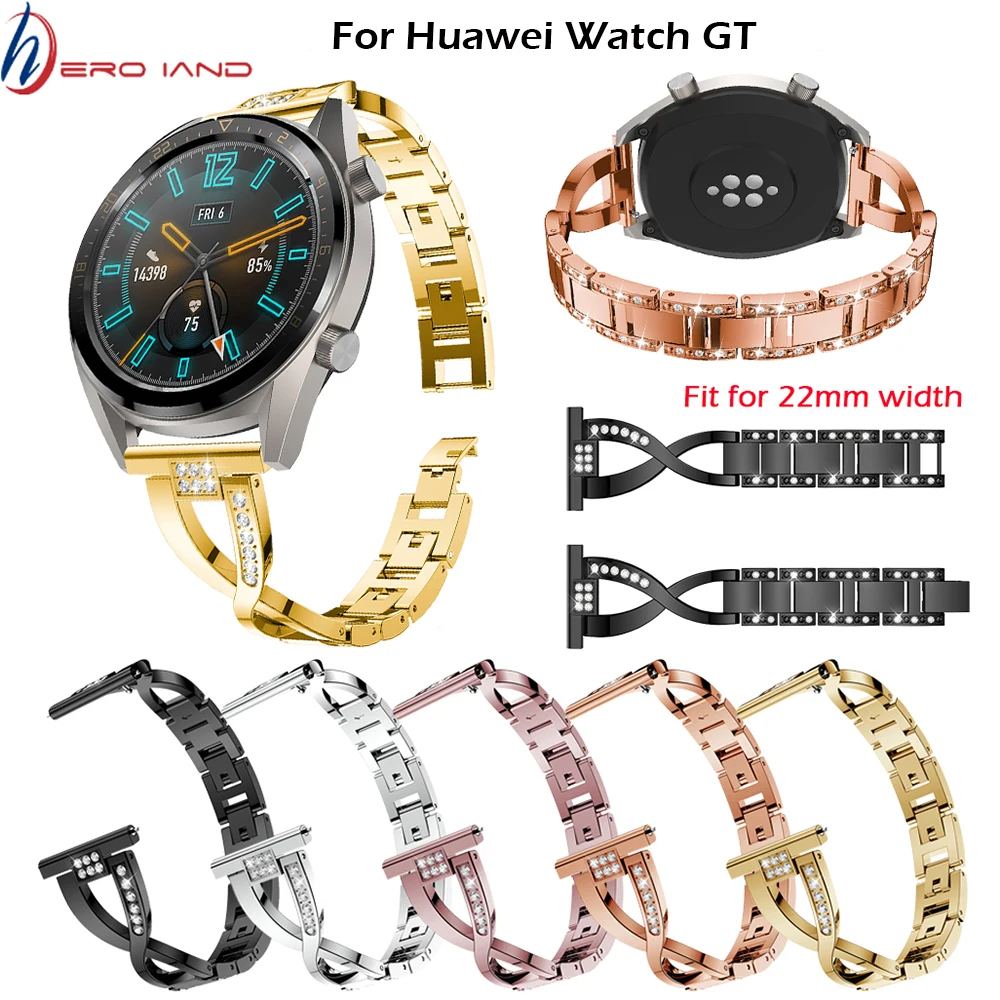 22mm Metal Steel Bracelet for Huami Amazfit Pace Stratos 2 Band for Huawei Watch GT Honor Magic Watchband Samsung Gear S3 Strap