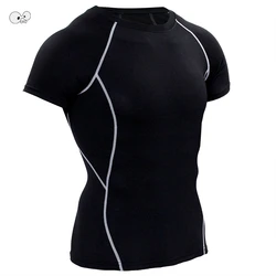 Camicie a compressione strato Base maglietta da corsa per uomo camicia da allenamento per palestra a maniche corte abbigliamento da allenamento per Fitness Top sportivo ad asciugatura rapida