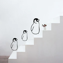 Cute Penguin Vinyl Sticker Car Window Laptop Decorative Mural Decals, Humor & Jokes Animal Penguin DIY Wall Sticker Home Decor