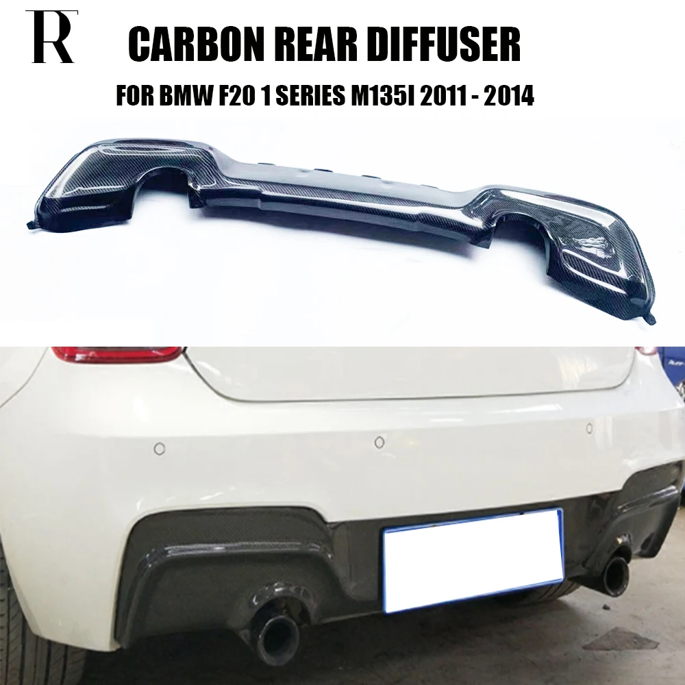 F20 Carbon Fiber Rear Bumper Diffuser for BMW F20 118i 120i 135i With M Package Pre-Lci 2011 - 2014