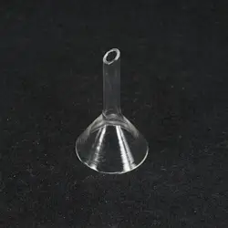 Embudo en miniatura de vidrio para laboratorio, embudo triangular de borosilicato, 40mm