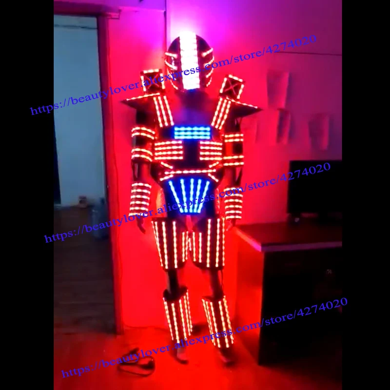 LED robot Costume /Light suits/ LED Robot suits/ The programming controller sets the helmet