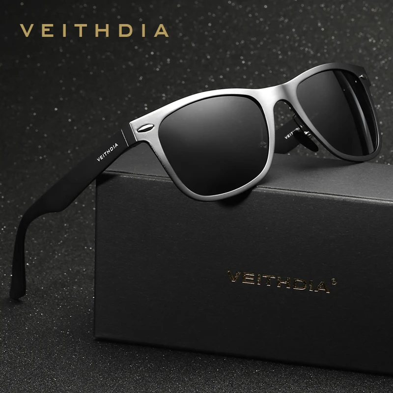 VEITHDIA-gafas de sol de aluminio y magnesio para hombre y mujer, lentes de sol con espejo, UV400, accesorios para hombre y mujer