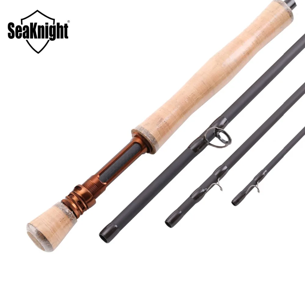 SeaKnight MAXWAY HONOR 7/8# Carbon 4 Sections Super Light 125g Fly Rod Soft Handle 3.0M Carbon Fiber Fast Action Fly Fishing Rod