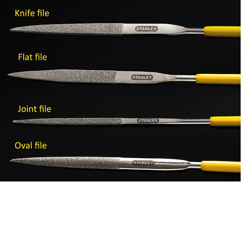 Imagem -04 - Stanley-mini Diamond Needle File Grupo Ferramentas de Polimento Grit 150 Ferramenta de Afiação Kit Sortido para Metal Vidro Alumínio 10 Peças