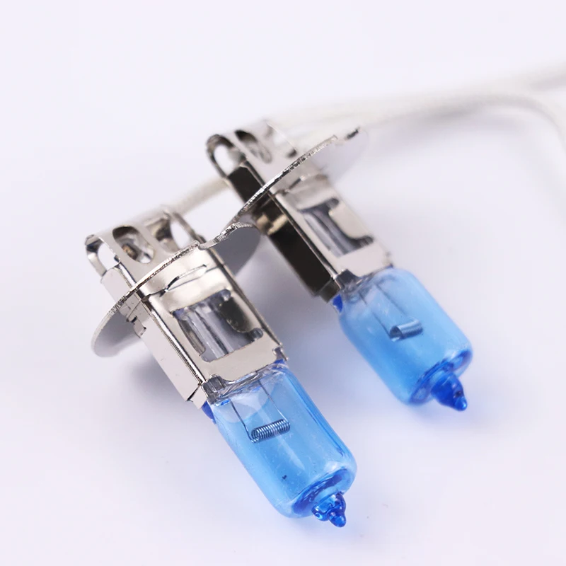 Car Headlight Super Bright gen Bulb 1PCS H3 12V 6000K Clear Fog Lights 3000Lm 100W Xenon Dark Blue Driving Lamp