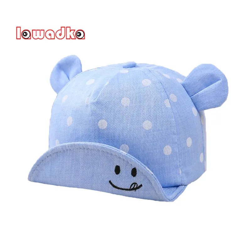 Lawadka Smile Design Baby Hat Baby Boy Caps Summer Hats For Boy Infant Sun Hat With Ear Beanies Accessories