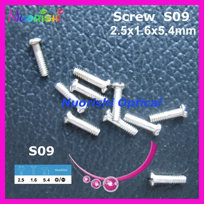 S09 2.5x1.6x5.4mm 10000pcs Glasses Screws Head in - and + type Eyeglass Eyewear Accssories Screws Free Shipping