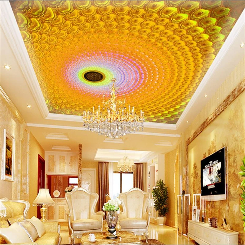 wellyu Customized Wallpaper3d обои People 's Hall Nostalgia Living Room Ceiling Fresco Hotel Decorative Paintings 3d wallpaper