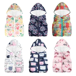 New Girls Vest Kids Girls Vests Children's Down Parkas Cotton Warm Vest Baby Girl Boy Sweet Solid Waistcoat Outerwear