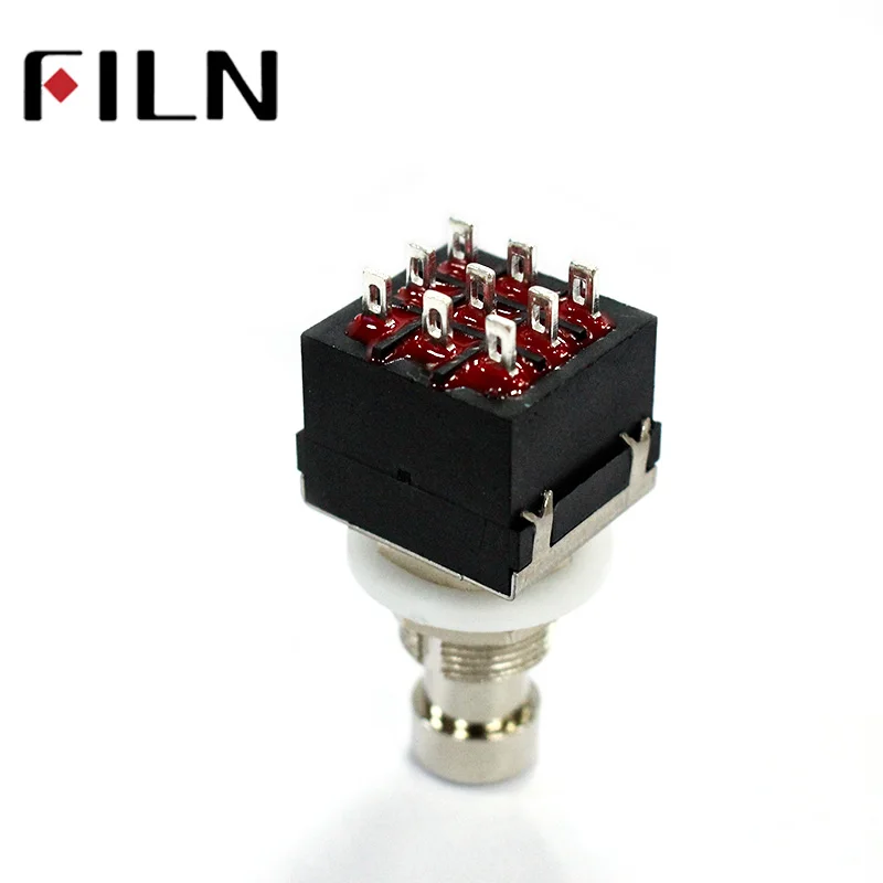 9 pin 3pdt latching guitar switch Guitar Effects Pedal Box Stomp Foot True Bypass