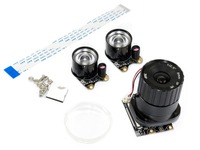 Waveshare Raspberry Pi Camera Module, Embedded IR-CUT, Comes with infrared LED, supports night vision