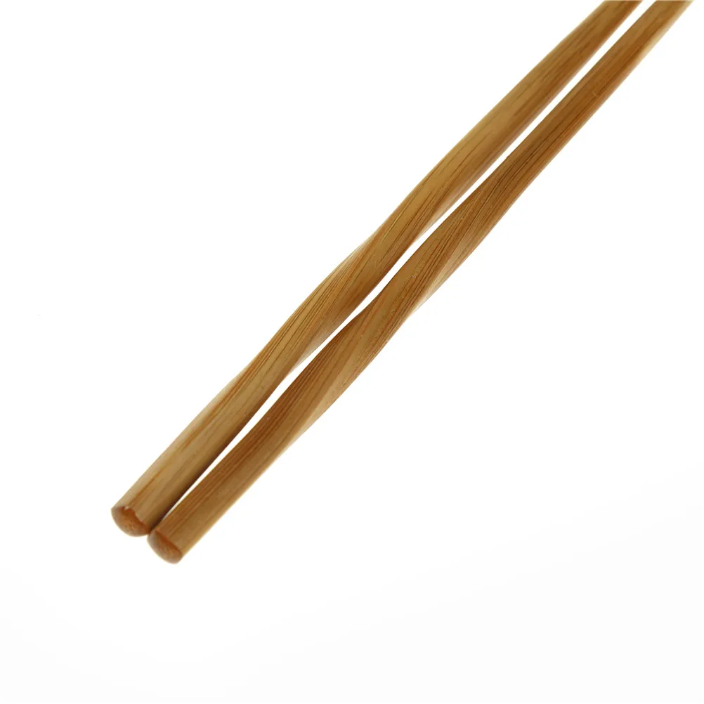 Natural Wavy Wood Chopsticks Handmade Healthy Chinese Chop Sticks Reusable Hashi Sushi Food Stick Gift Tableware