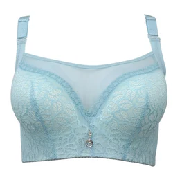 Meizimei Reggiseni da donna Bralette Plus Biancheria intima di pizzo di grandi dimensioni Intimo push up BH Reggiseno Crop Top Minimizzatore di lingerie sexy