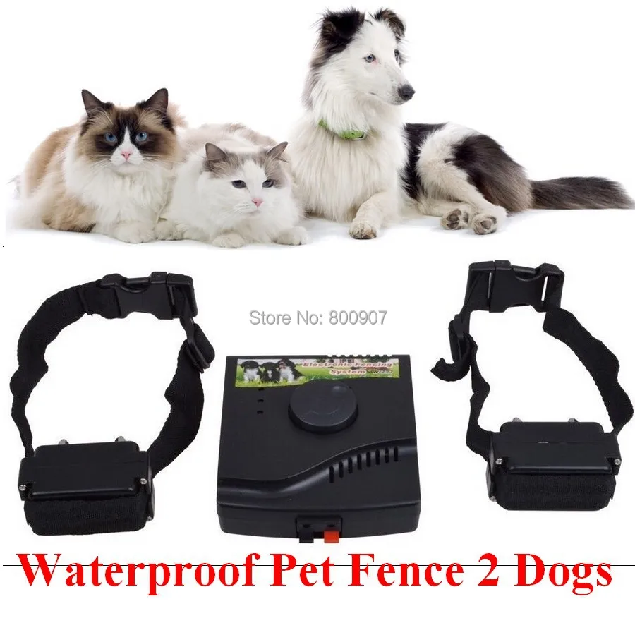 

2dogs Underground Waterproof Pet Electric fence Shock Collar Electric Dog Pet Training Fence Fencing System Dog Trainer Fence