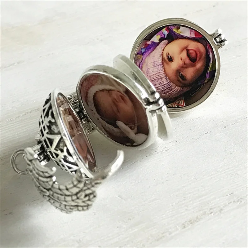 Magic Expanding Photos Pendant Memorable Pendant Keyring With A Medallion Angel Wings Keyring With A Pendant Trendy Land Gift