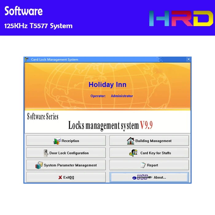 proUSBHotelCardSystem v9 version Hotel Lock Card Encoder reception keycard guest card issuer T57 T5577 125KHz LF