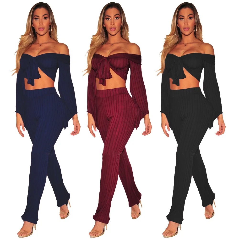 Plus size Women two piece set Sexy crop top Tights