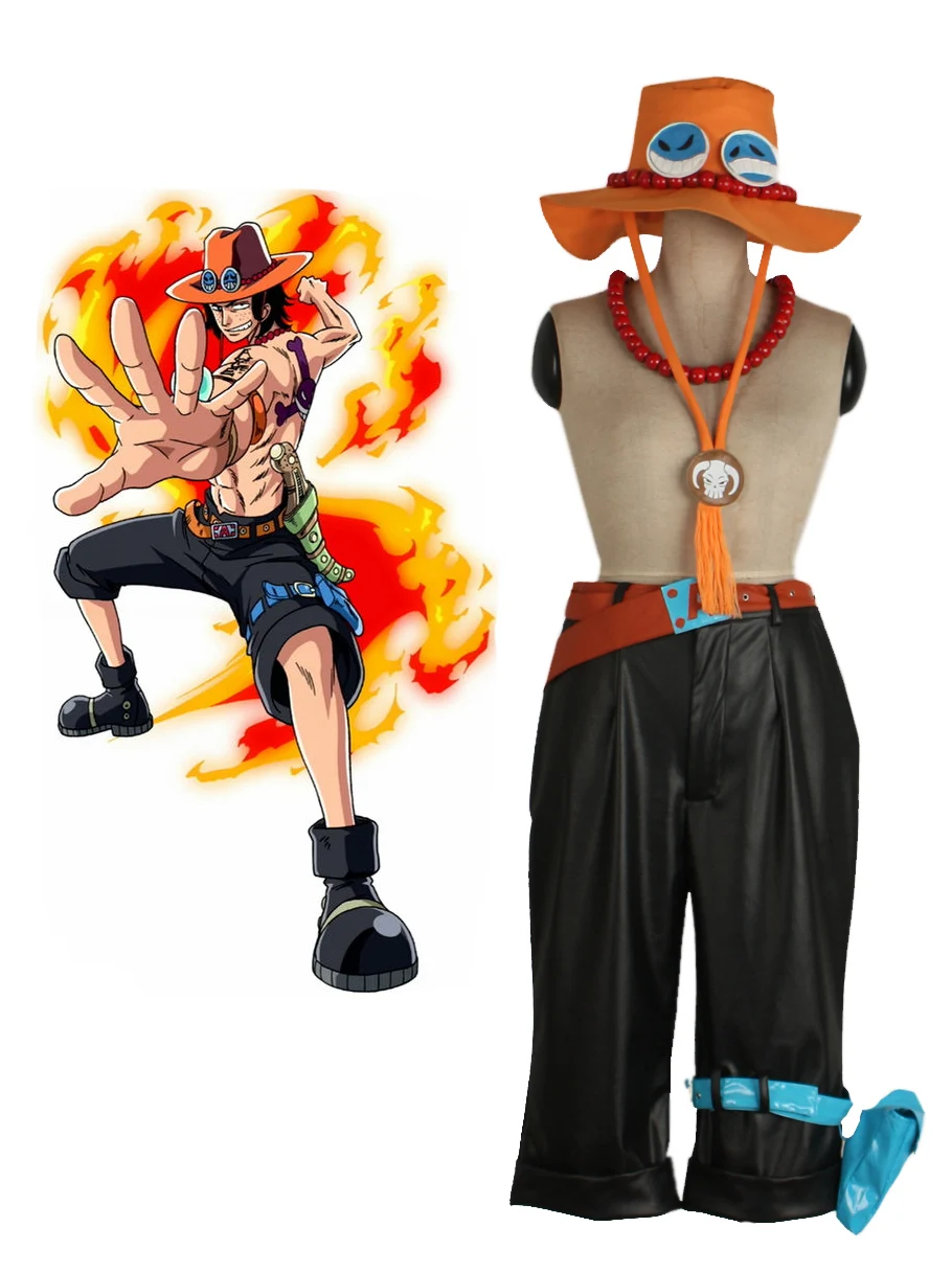 

Portgas D Ace Clothes Cosplay One piece Portgas D Ace Outfits Cosplay Costume Custom Made Any Size