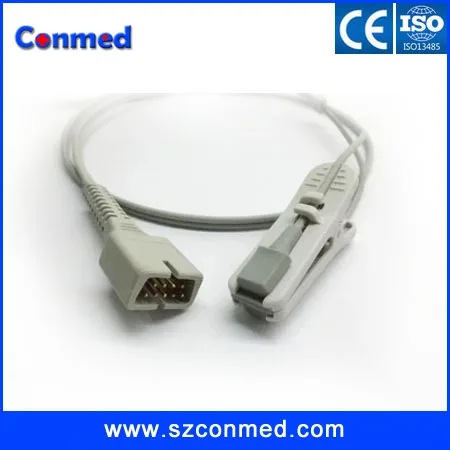 Kompatibel New Reusable Nellcor 9 Pin tier ohr Spo2 Sensor veterinär spo2 sensor, mit 1 mt kabel oxitech modul