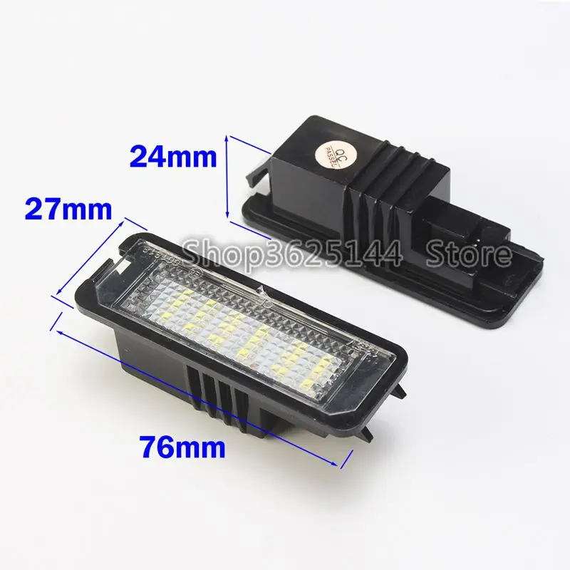 Super Bright 2X18SMD LED License Plate Light For VW Golf 6 VI 5 V GTI Seat Leon Altea