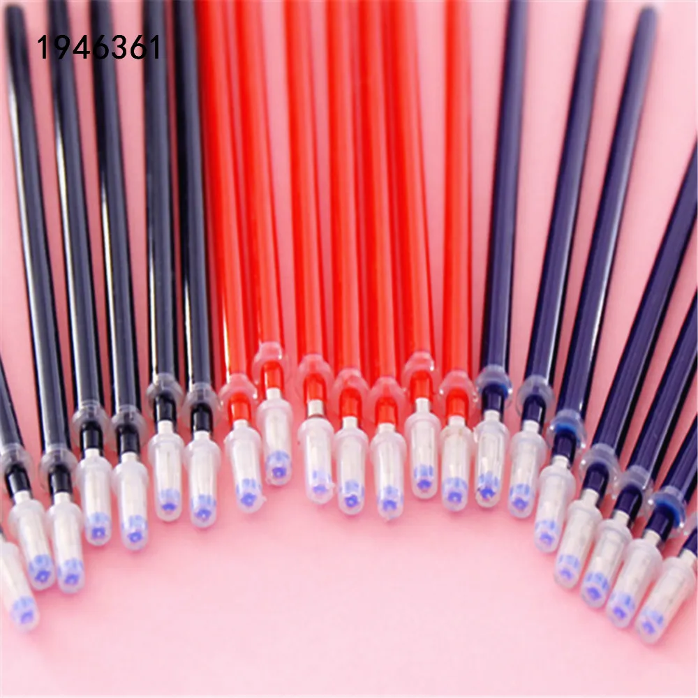 High quality Black Blue Red Ink Refill Gel Pen bullet for Fine  Nib Ink cartridge School Student office stationery Love Gift