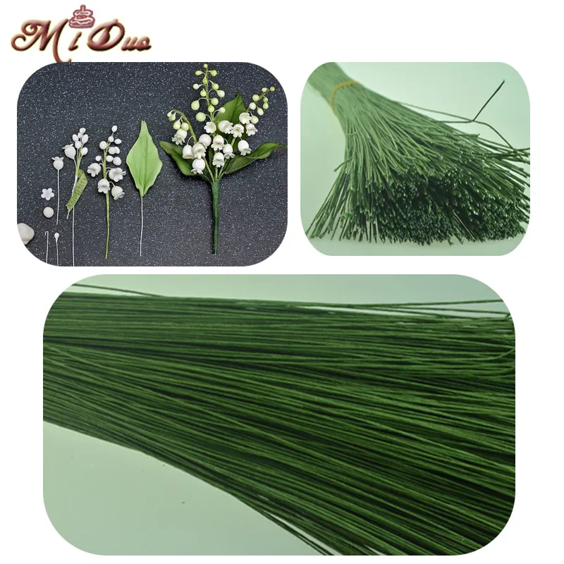 20PCS/lot 0.8mm Diameter Paper iron wire used for Nylon Flower Accessory Fondant Flower Decoration Diameter