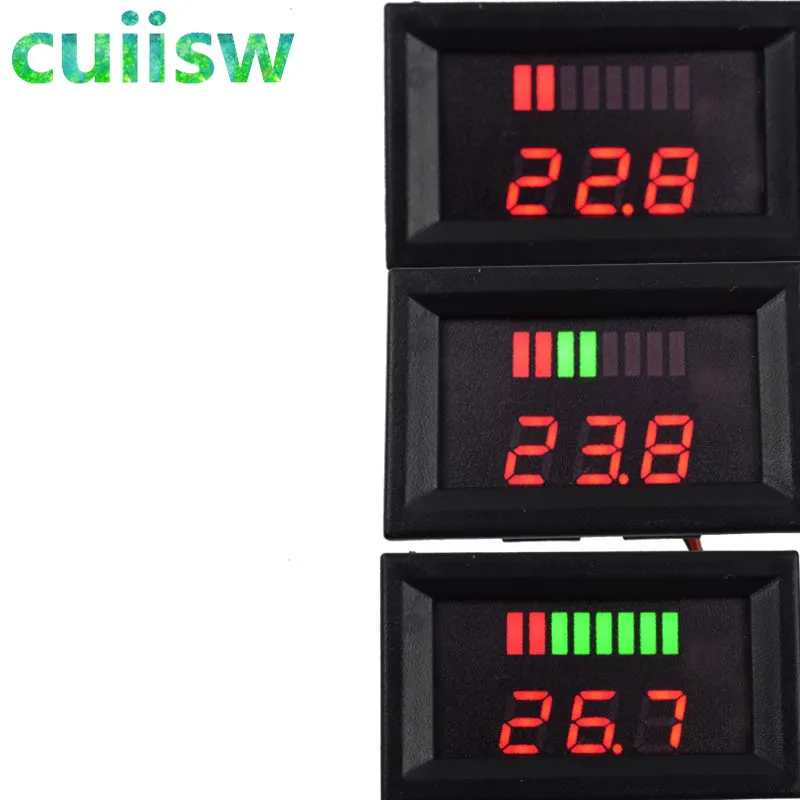 DC 12V-60V 72V 84V ACID Red Digital Lead Battery Capacity Indicator Charge Level Lead-acid LED Tester Voltmeter