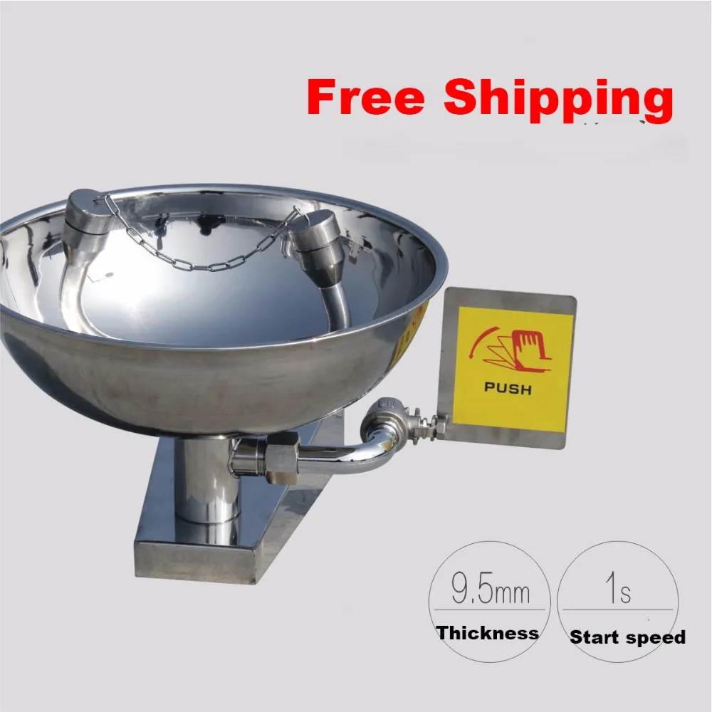 304 Stainless Steel Eye Wash Emergency Wall Mounted Eyewash Station Double Mulut Mata Mesin Cuci