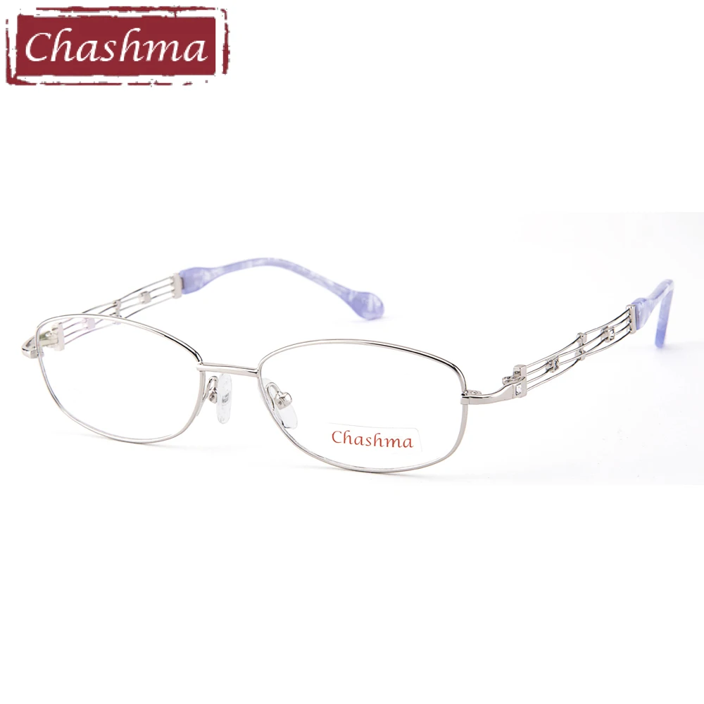 Chashma Brand Designer Female Frame Lentes Opticos Gafas Quality Alloy Light Eyeglasses Women Full Frames Eyeglass