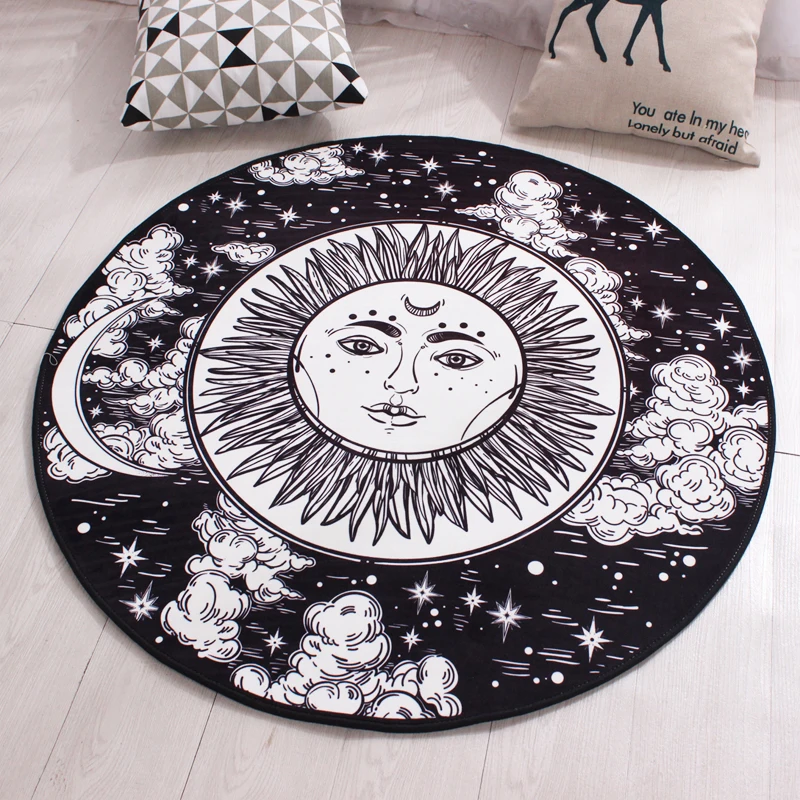 Creative Circular Cartoon Carpet, Bedroom, Living Room, Bedside, Computer Desk, Household Mats