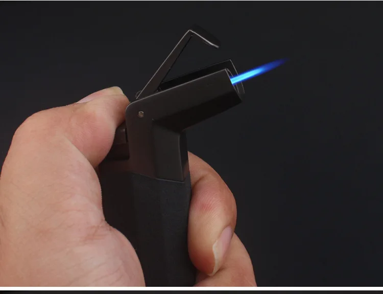 Elbow Torch Turbo Lighter gas Lighter Blue Flame Spray Gun Electronic Lighter 1300C Butane Lighted  Cigar Lighters Men Gift