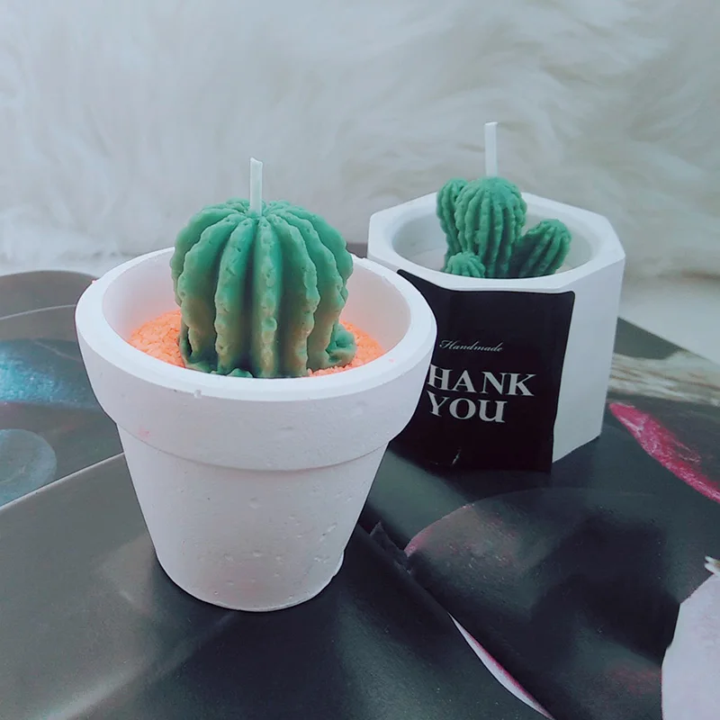 Stampi per candele di Cactus 3D piante succulente a forma di torta fondente al cioccolato stampo da forno per caramelle decorazione per la casa