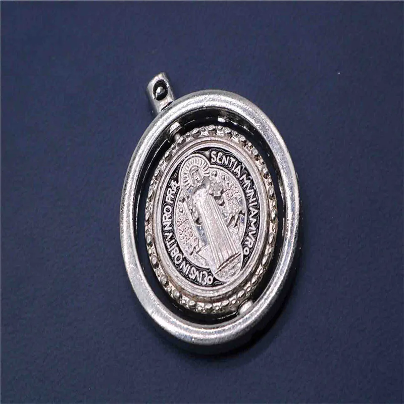 20 pieces / super classic Saint Benedict cross Christo Redentor key chain pendant medal bracelet jewelry making new products.