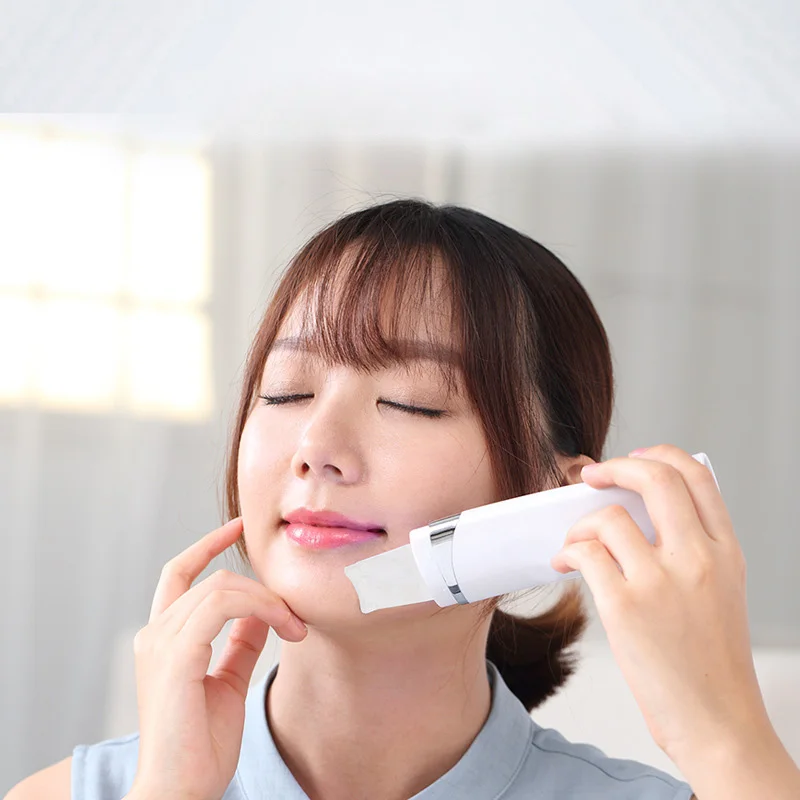 多機能 USB 充電フェイシャルスクラバーピーリングスキンクリーナー超音波イオンしわ黒ずみ除去肌引き締めマッサージャー