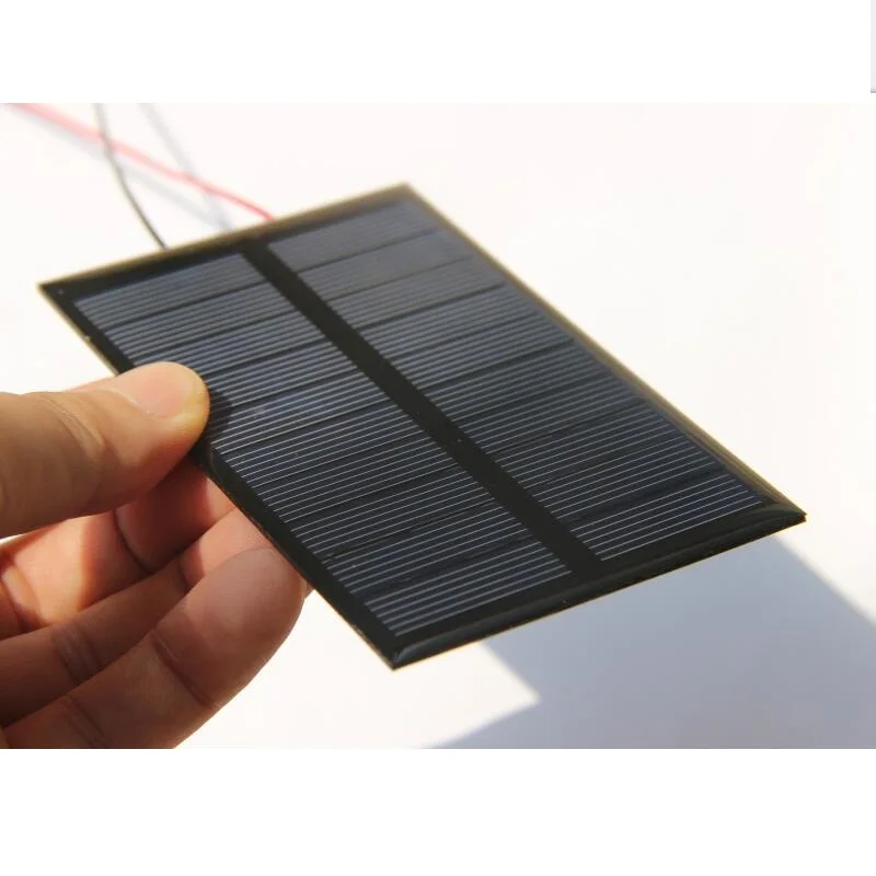 5V 1.2W Polycrystalline Solar Panel with Cable DIY Solar Panel Charger System Educational Solar Plate 110*69MM 2PCS